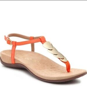 Vionic Rest Miami T Strap Sandals Size 6 Orange